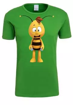 Футболка Logoshirt Biene Maja – Willi 3D, цвет helloliv