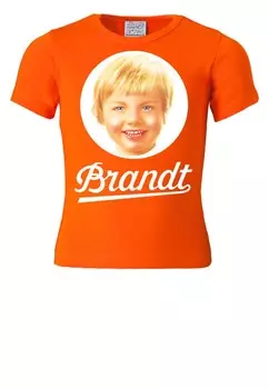 Футболка LOGOSHIRT Brandt Zwieback, неоновый оранжевый