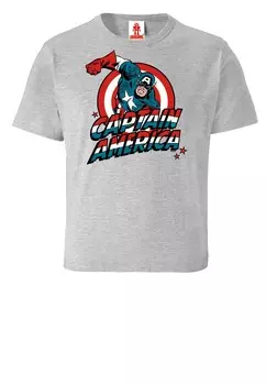 Футболка Logoshirt CAPTAIN AMERICA, серый