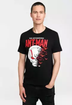 Футболка Logoshirt "Человек-Муравей - Marvel Comics", с крупным принтом, черный