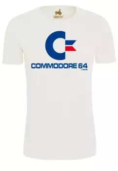 Футболка Logoshirt "Commodore" с игровым принтом, белый