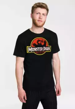 Футболка Logoshirt "Cookie Monster - Monster Park", с лицензионным принтом, черный