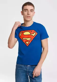 Футболка Logoshirt "DC — Superman Logo Clean" с модным Logoshirtом Супермена, синий