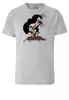 Футболка Logoshirt Der kleine Maulwurf, цвет grau-meliert