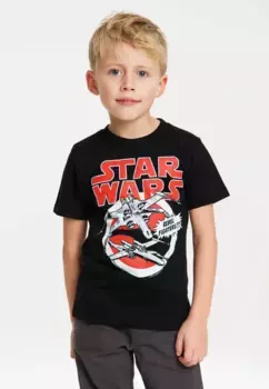 ФУТБОЛКА Logoshirt Футболка "X-Wings" с большим принтом "Звездные войны" спереди, черный