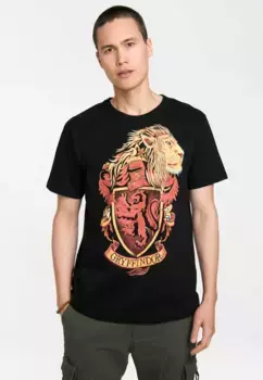 Футболка Logoshirt "Гарри Поттер — Logoshirt Гриффиндора" с принтом "Гарри Поттер", черный