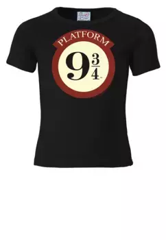 Футболка Logoshirt "Гарри Поттер - Платформа 9 3/4", с лицензионным оригинальным дизайном, черный