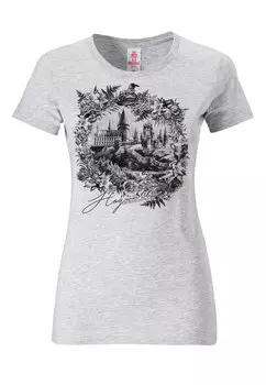 Футболка Logoshirt Harry Potter Hogwarts Schloss, цвет grau-meliert