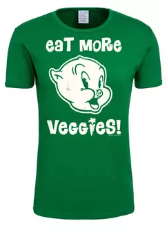 Футболка Logoshirt Looney Tunes Eat More Veggies, зеленый