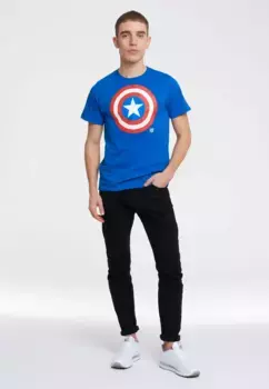 Футболка Logoshirt "Marvel - Captain America Logo" Logoshirt Капитана Америки, синий