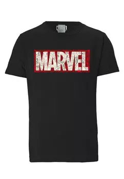 Футболка Logoshirt Marvel Comic Block Logo, черный