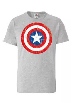 Футболка Logoshirt Marvel Comics Capta, цвет grau-meliert