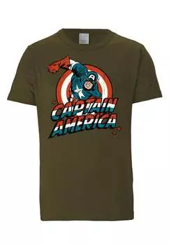 Футболка Logoshirt Marvel Comics, цвет olivgrn