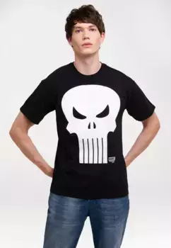 Футболка Logoshirt "Marvel Comics - Punisher", с лицензионным принтом, черный