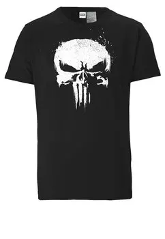 Футболка Logoshirt Marvel Punisher TV Skull, черный