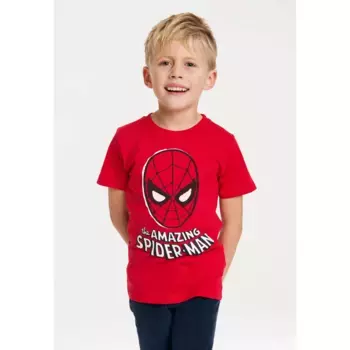 Футболка Logoshirt "Маска Человека-Паука" с лицензионным принтом, красный