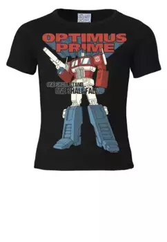Футболка Logoshirt "Optimus Prime - One Shall Stand" с классным принтом спереди, черный