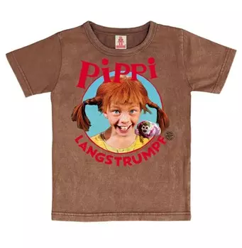 Футболка LOGOSHIRT P. LANGSTRUMPF, коричневый