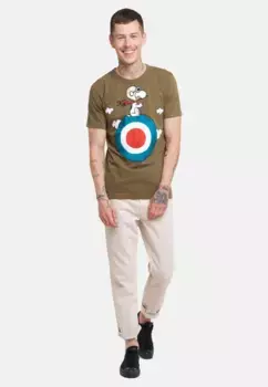 Футболка Logoshirt "Peanuts - Snoopy", с лицензионным принтом, зеленый