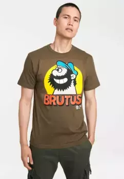 Футболка Logoshirt "Popeye - Brutus Popart" со знаменитым принтом Brutus спереди, зеленый