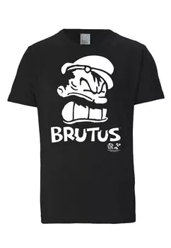 Футболка Logoshirt Popeye Brutus Portrait, черный