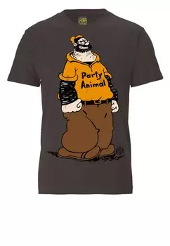 Футболка Logoshirt POPEYE - PARTY - ANIMAL, коричневый