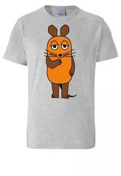 Футболка Logoshirt s Die Sendung mit der Maus, цвет grau-meliert