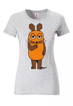 Футболка Logoshirt Sendung mit der Maus, цвет grau-meliert