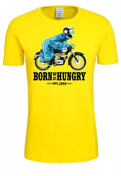 Футболка Logoshirt Sesamstrae Krmelmonster Motorrad, желтый