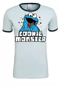 Футболка Logoshirt Sesamstrasse Krmelmonster, цвет hellblau-dunkelblau