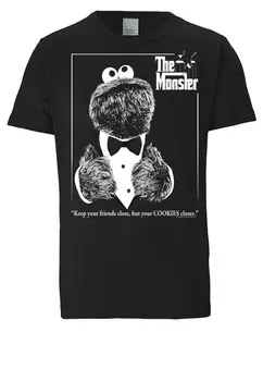 Футболка Logoshirt Sesamstrasse - Krmelmonster Pate, черный