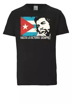 Футболка LOGOSHIRT Shirt Che Guevara - Cuban Flag, черный