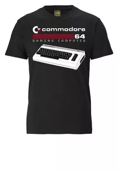 Футболка LOGOSHIRT Shirt Commodore - Gaming Computer, черный