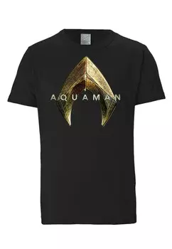 Футболка LOGOSHIRT Shirt DC Comics - Aquaman Logo, черный