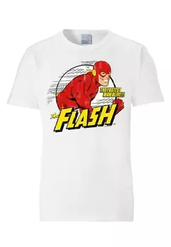 Футболка LOGOSHIRT Shirt DC Comics - Flash, Fastest Man Alive, белый