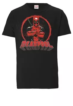Футболка LOGOSHIRT Shirt Deadpool - Circle, черный