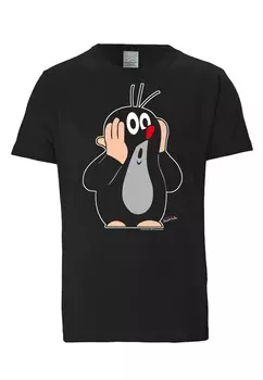Футболка LOGOSHIRT Shirt Der kleine Maulwurf - Ohoh, черный