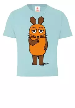 Футболка LOGOSHIRT Shirt Die Sendung mit der Maus - Maus, светло-синий