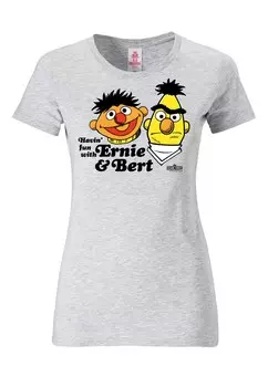 Футболка LOGOSHIRT Shirt Ernie & Bert, пятнистый серый