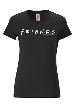 Футболка LOGOSHIRT Shirt Friends - Logo, черный
