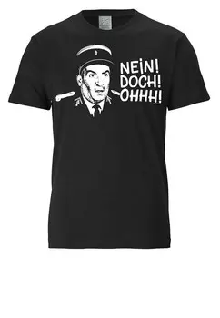 Футболка LOGOSHIRT Shirt Le Gendarme de Saint-Tropez - Nein! Doch! Ohhh!, черный