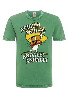 Футболка LOGOSHIRT Shirt Looney Tunes - Speedy Gonzales, зеленый