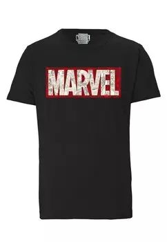 Футболка LOGOSHIRT Shirt Marvel Comic Block Logo, черный