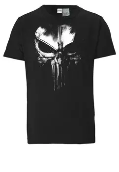 Футболка LOGOSHIRT Shirt Marvel - Punisher Techno Skull, черный