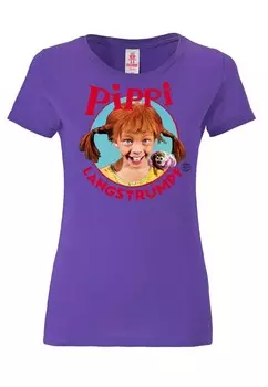 Футболка LOGOSHIRT Shirt Pippi Langstrumpf, фиолетовый