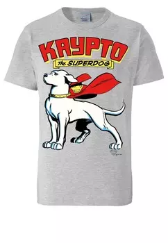 Футболка LOGOSHIRT Shirt Superdog – Krypto, серый