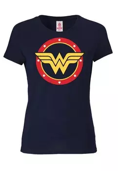 Футболка LOGOSHIRT Shirt Wonder Woman Circle Logo, темно-синий