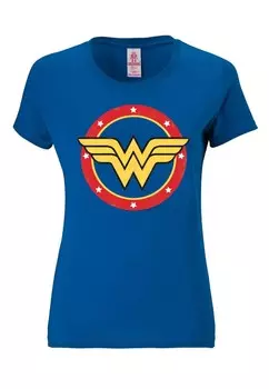 Футболка LOGOSHIRT Shirt Wonder Woman - Logo Circle, синий