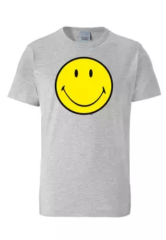 Футболка Logoshirt Smiley, цвет grau-meliert