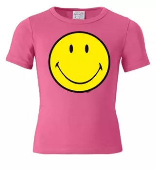 Футболка LOGOSHIRT Smiley Face, розовый